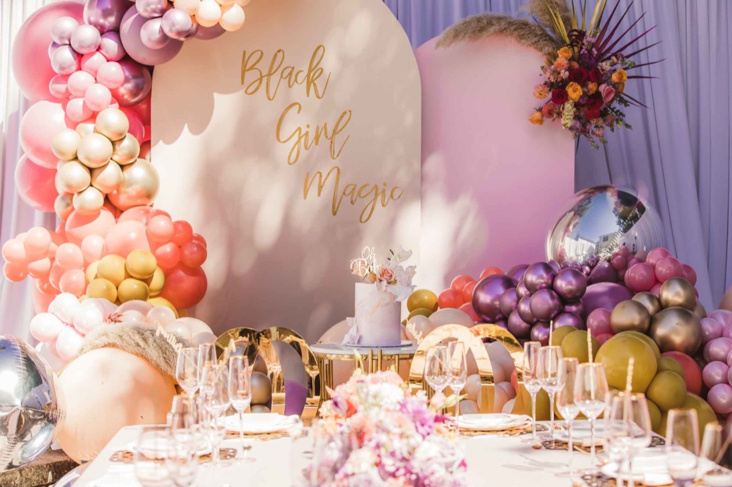 Themed Baby Shower - Black Girl Magic Decor