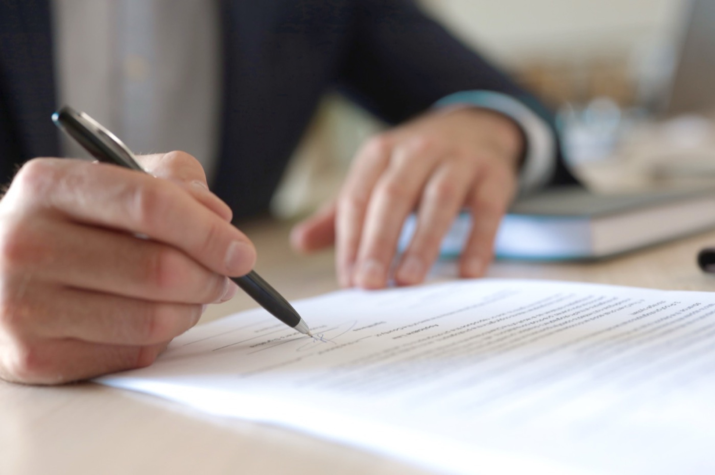 Signing contract